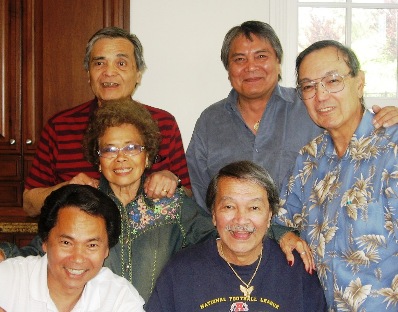 lynn with myrna, nellie and john